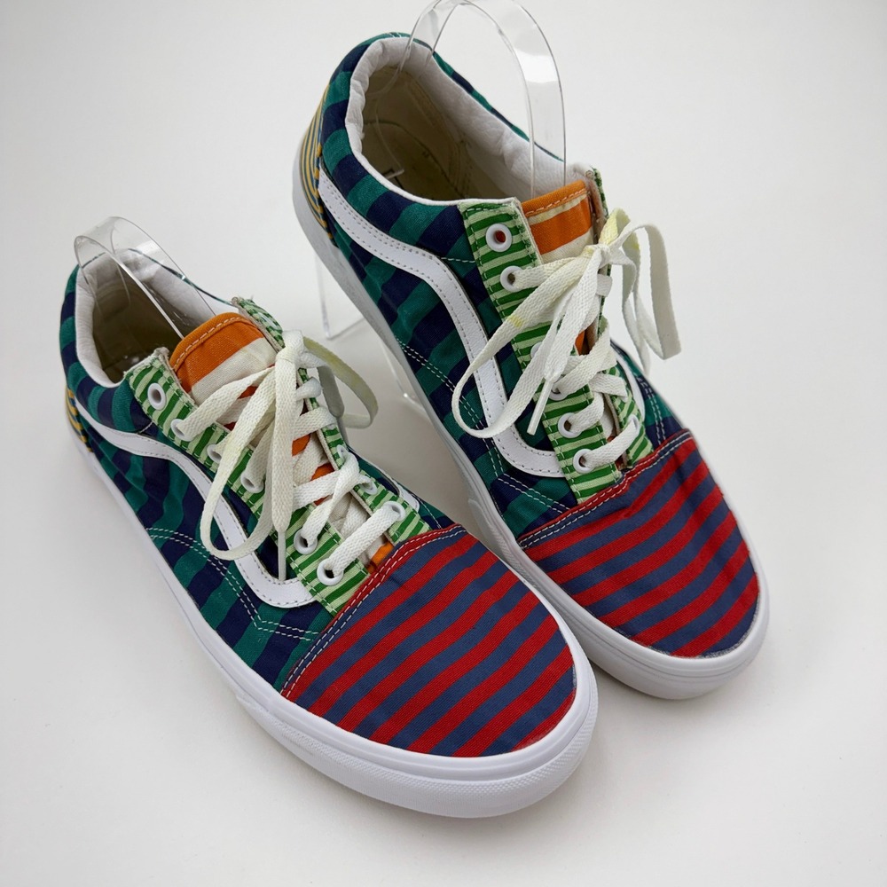 Vans Old Skool Deck Club Multi Color Striped Patchwork Mens Sneakers Size 12